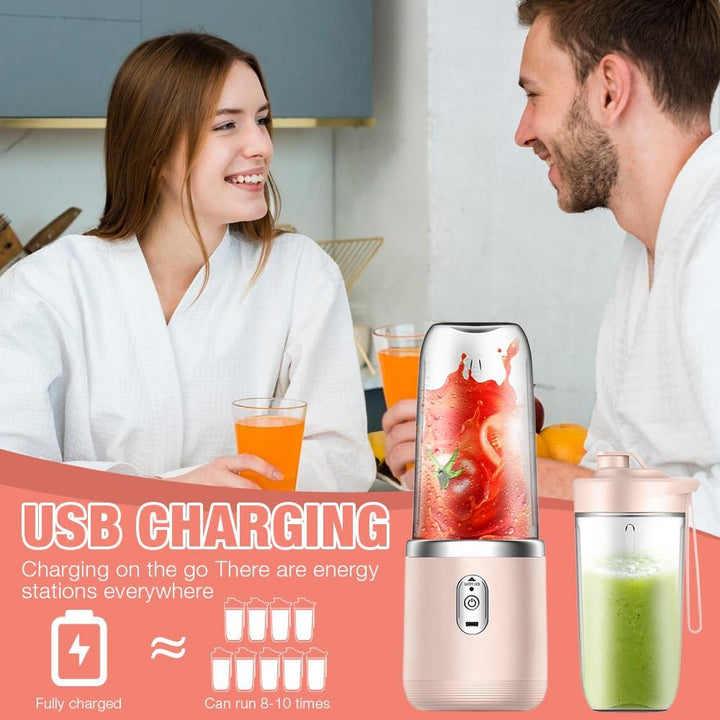 Tragbarer Mixer, 400ml Mixer Smoothie Maker to Go mit Digitalanzeige, Portabler Elektrischer Saftpre