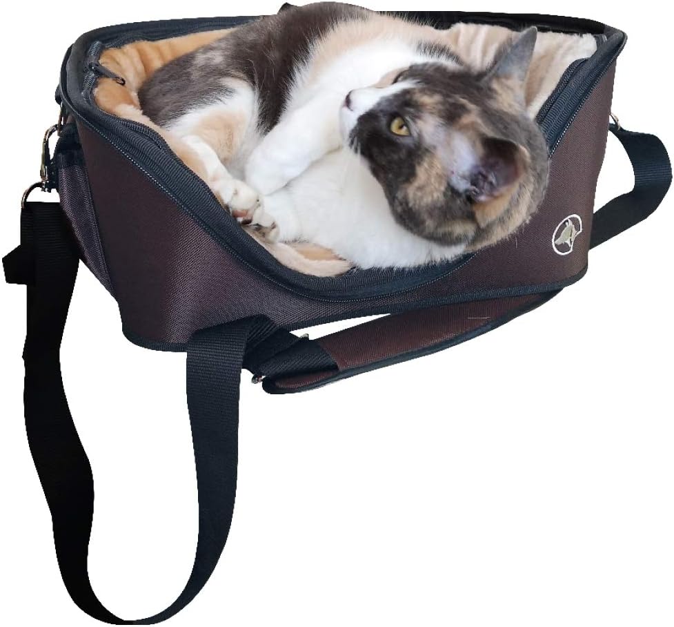 Croci Fast&amp;Easy Carrier 2in1 - Transportbox und Transportbox für Hund und Katze, Umhängetasche für H