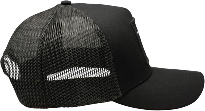 Bexxwell Trucker Cap schwarz mit Kreuz-Patch (optimale Passform, Kappe, Black, Truckercap, Cross, Ca