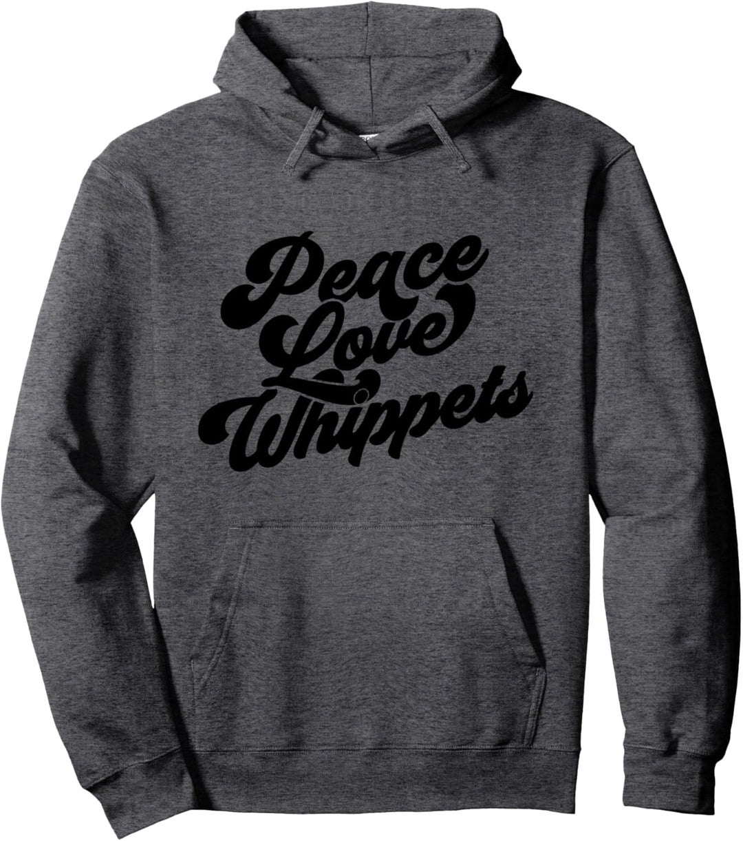 Peace Love Whippets ADG159c Pullover Hoodie