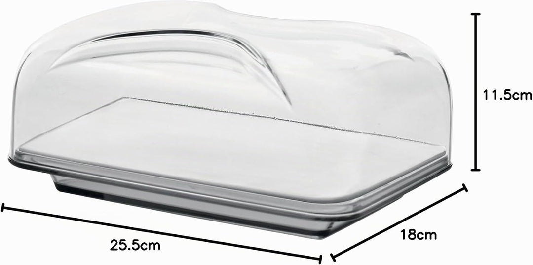 Guzzini - Gocce, Rechteckige Käseglocke - Himmelgrau, 25,5 x 18 x h11,5 cm - 27010092 25,5 x 18 x 11