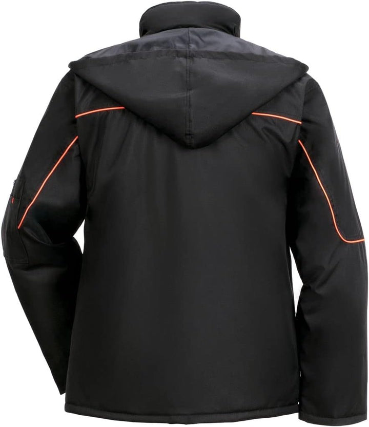 Planam Outdoor Winter Herren Piper Jacke schwarz orange Modell 3535 Grösse M schwarz/orange M, schwa