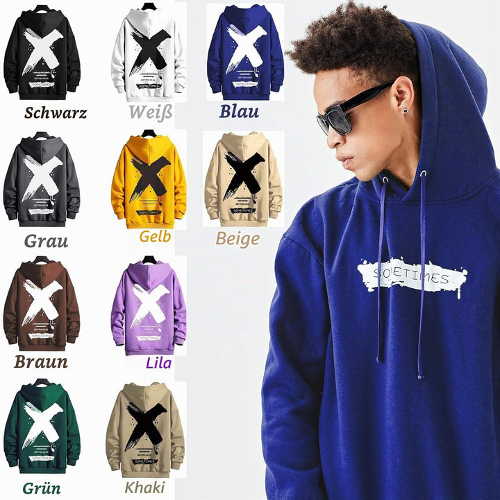 Moshtashio Hoodie Herren Basic Kapuzenpullover Langarm Sweatshirts Classic Männer Hoodie Druck Pullo