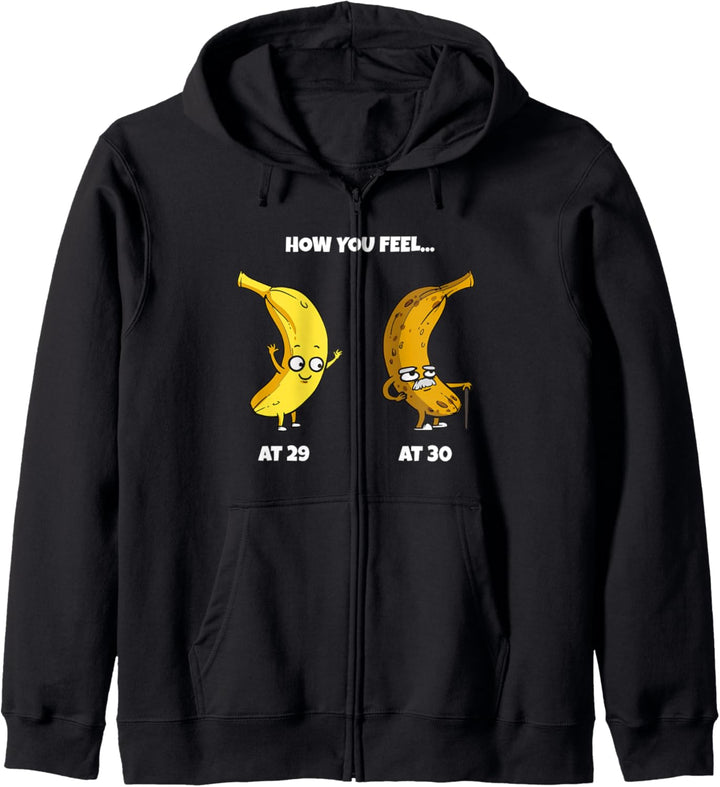 Banane wird alt Geburtstag 30 lustiges Geschenk Kapuzenjacke