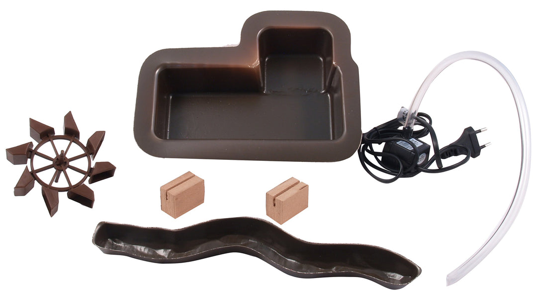 Bertoni Montage Kit für Miniatur Wassermühle, Holz, Mehrfarbig, 14 x 18 x 6 cm