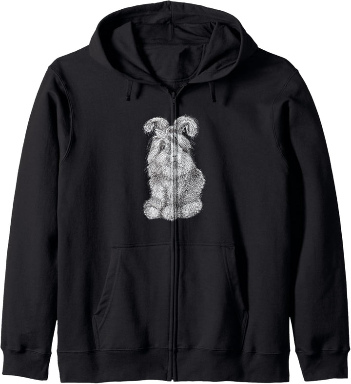 Angora Bunny Rabbit Drawing Kapuzenjacke