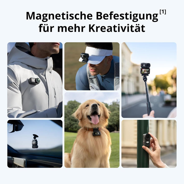 DJI Osmo Nano (128GB) mit Tasche + Displayschutzfolie - 4K/60fps kleine POV Vlogging-Kamera mit 1/1,