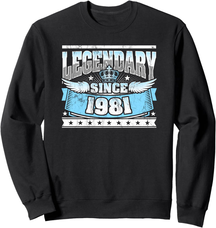 Legendary Since 1981 Vintage 43rd Birthday Sweatshirt
