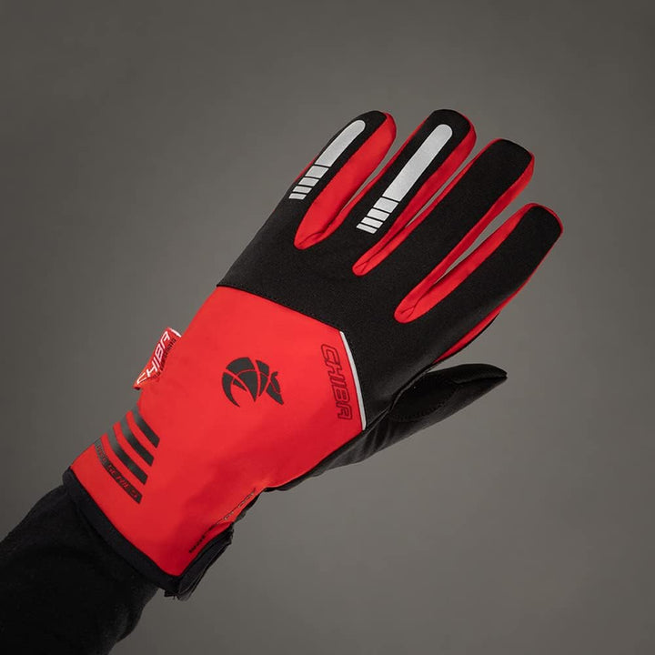 Chiba 2nd Skin Fahrrad Handschuhe lang rot/schwarz 2023 XS (6), XS (6)
