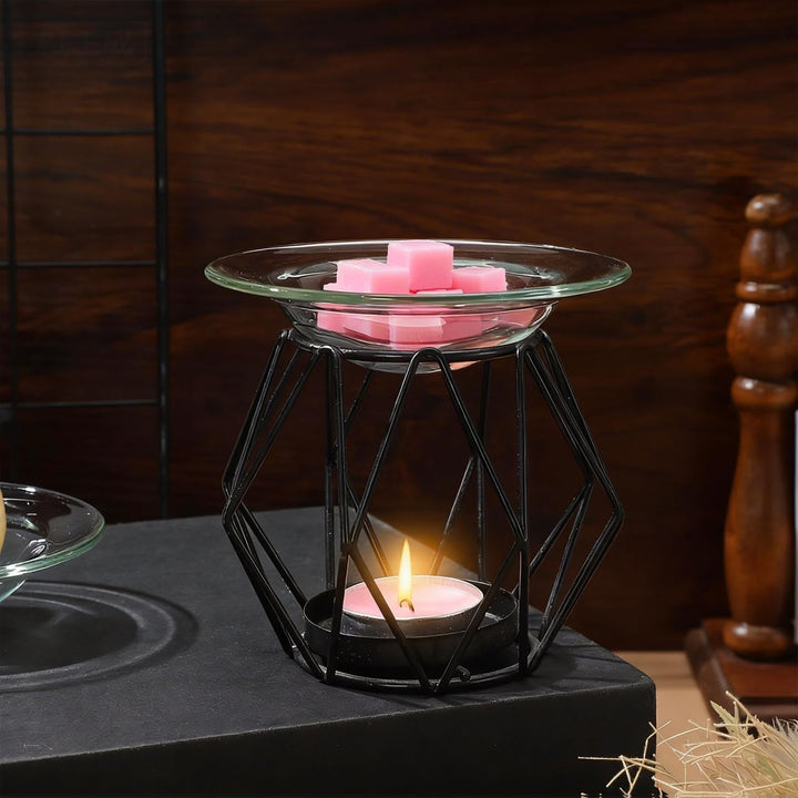 INOOMP 5 Stück Ersatzschale Wax Warmer Glas mit Rutschfester Basis für Duftlampen Wachsschmelzhalter
