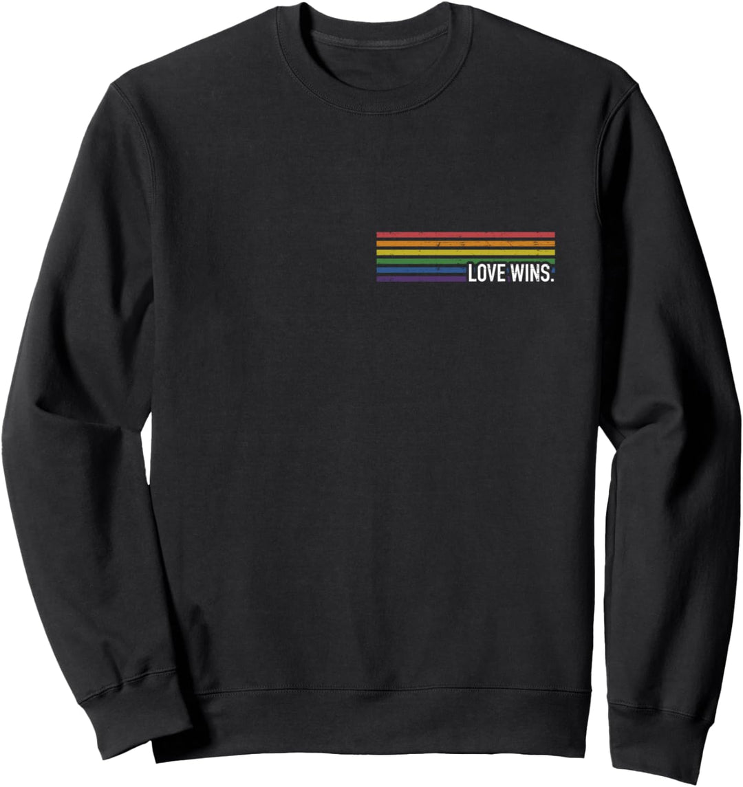 Love wins mit Regenbogen Farben für Schwule und Lesben Sweatshirt