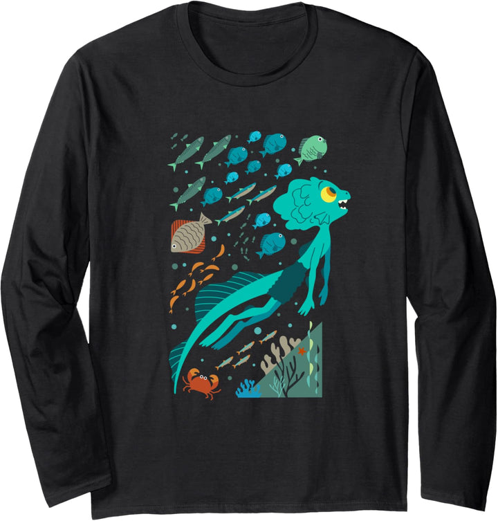Disney Pixar Luca Swimming With Fishes Langarmshirt