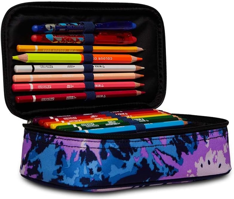 Seven Quick Case, Federmäppchen, Mäppchen, Mehrfarbig, Federtasche für Schreibwaren, Etui mit Stifte
