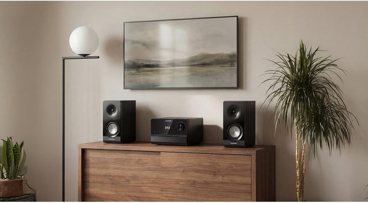 Blaupunkt MS49DAB Micro Stereo Installation mit DAB+ Bluetooth HDMI ARC CD USB FM Radio 100W RMS Opt