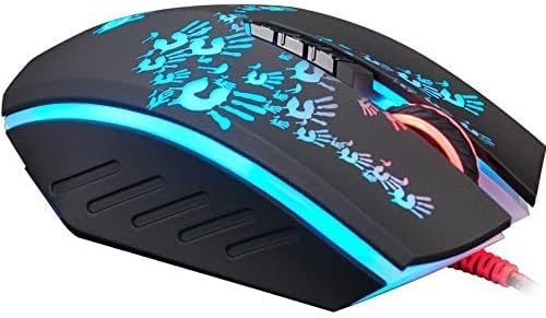 Gaming Mouse, Bloody A60 black Neon Infrared-Micro switch Adjustable 4,000CPI with Advanced weapon t