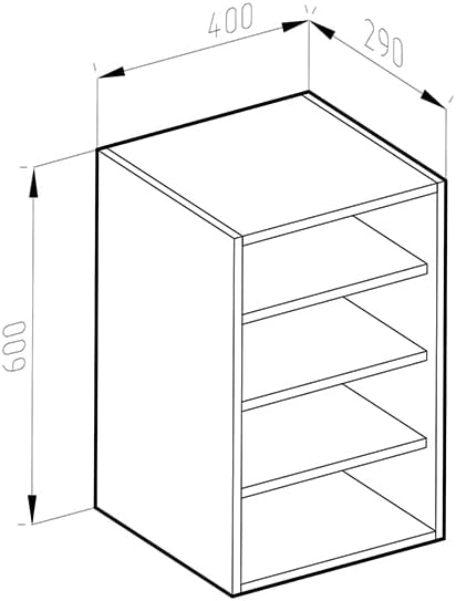 Vicco Hängeschrank R-Line, Anthrazit/Anthrazit, 40 cm Anthrazit Regalhängeschrank 40 cm, Anthrazit R