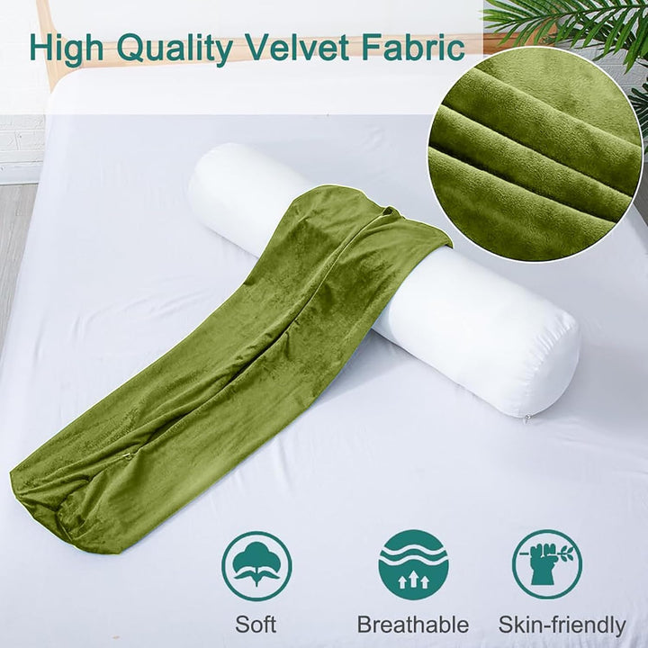Body Pillow for Adults, Full Body Pilllow for Sleeping, Long Round Cervical Pillow, Bolster Side Sle