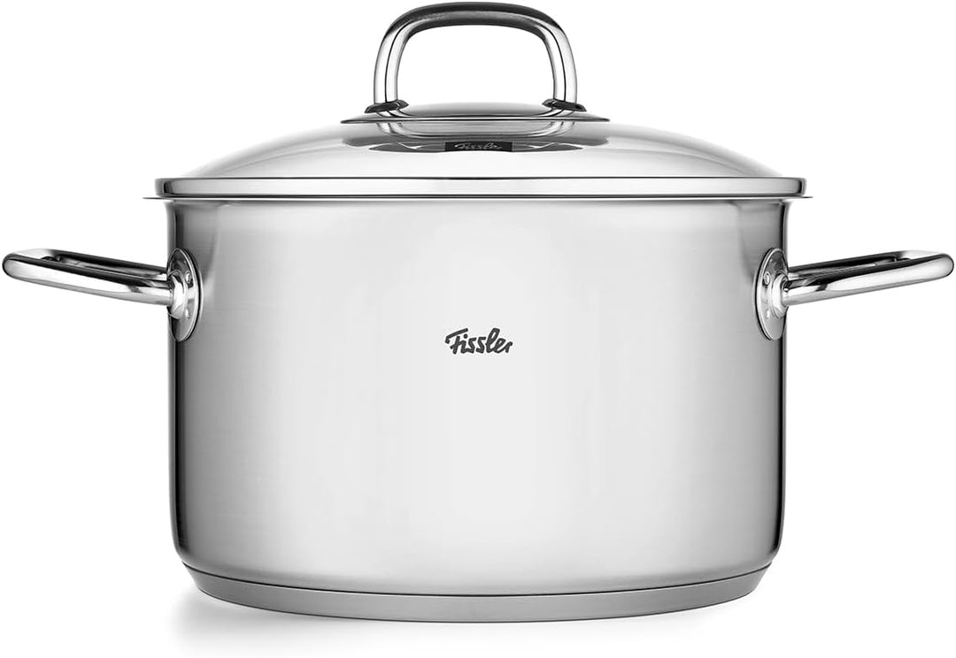 Fissler Viseo / Edelstahl-Topf (3,6 L - Ø 20 cm) Kochtopf mit Glas-Deckel, Innenskalierung, Schüttra