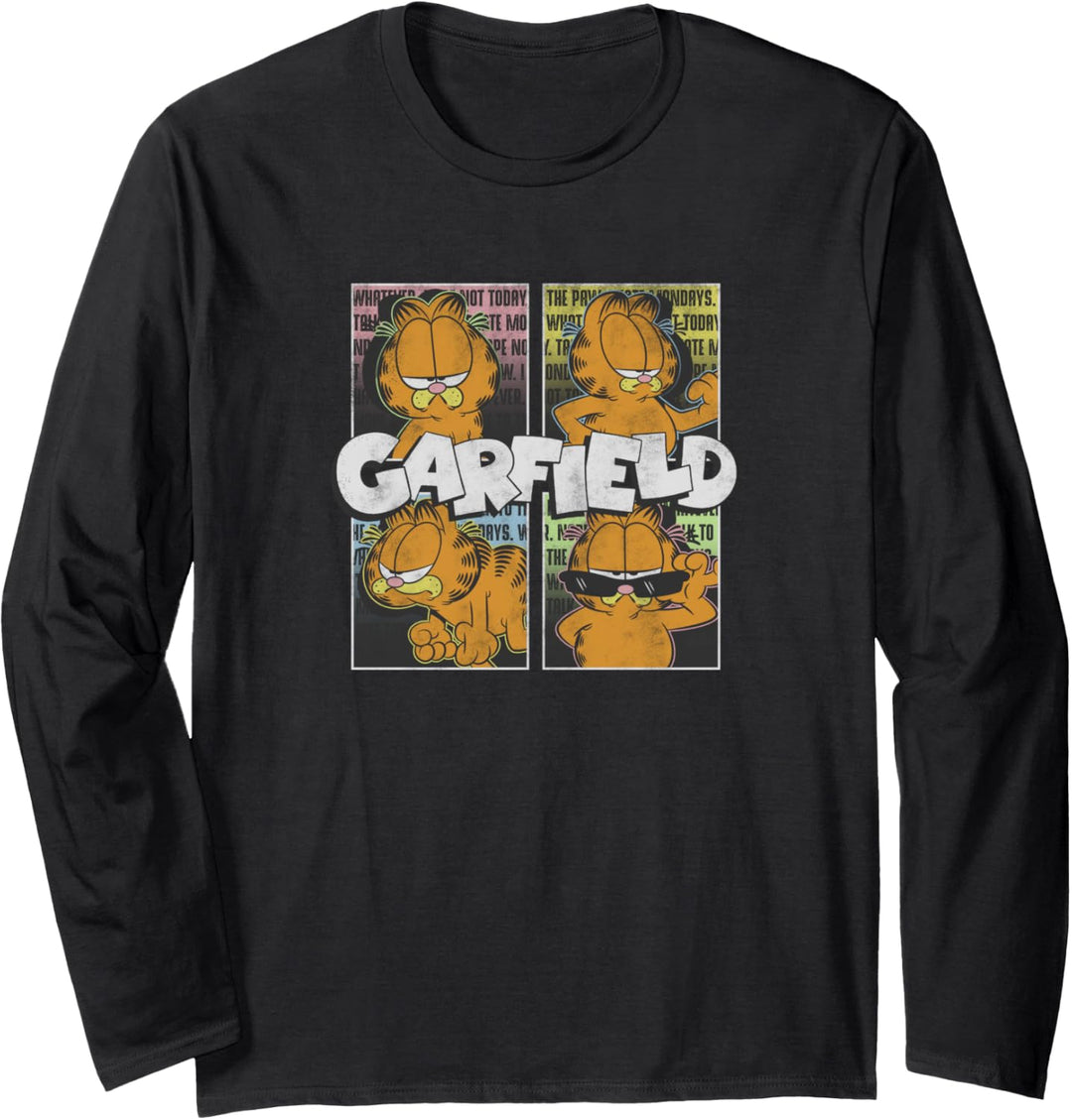 Garfield Many Garfield Moods 4 Grid Langarmshirt