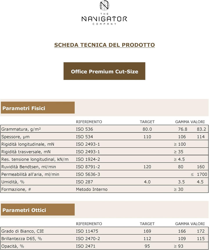 Navigator Universal Premium Office Papier, A4, 80 g, 30 Blatt à 500 Blatt
