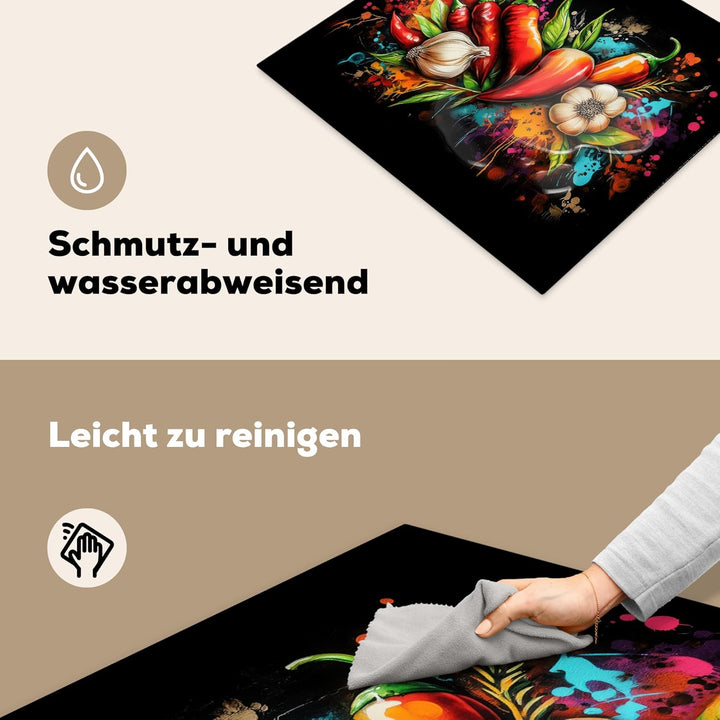 KitchenYeah© Herdabdeckplatte 59x51 cm Einteilig Abdeckplatten Cerankochfeld Abdeckung Ceranfeld Her