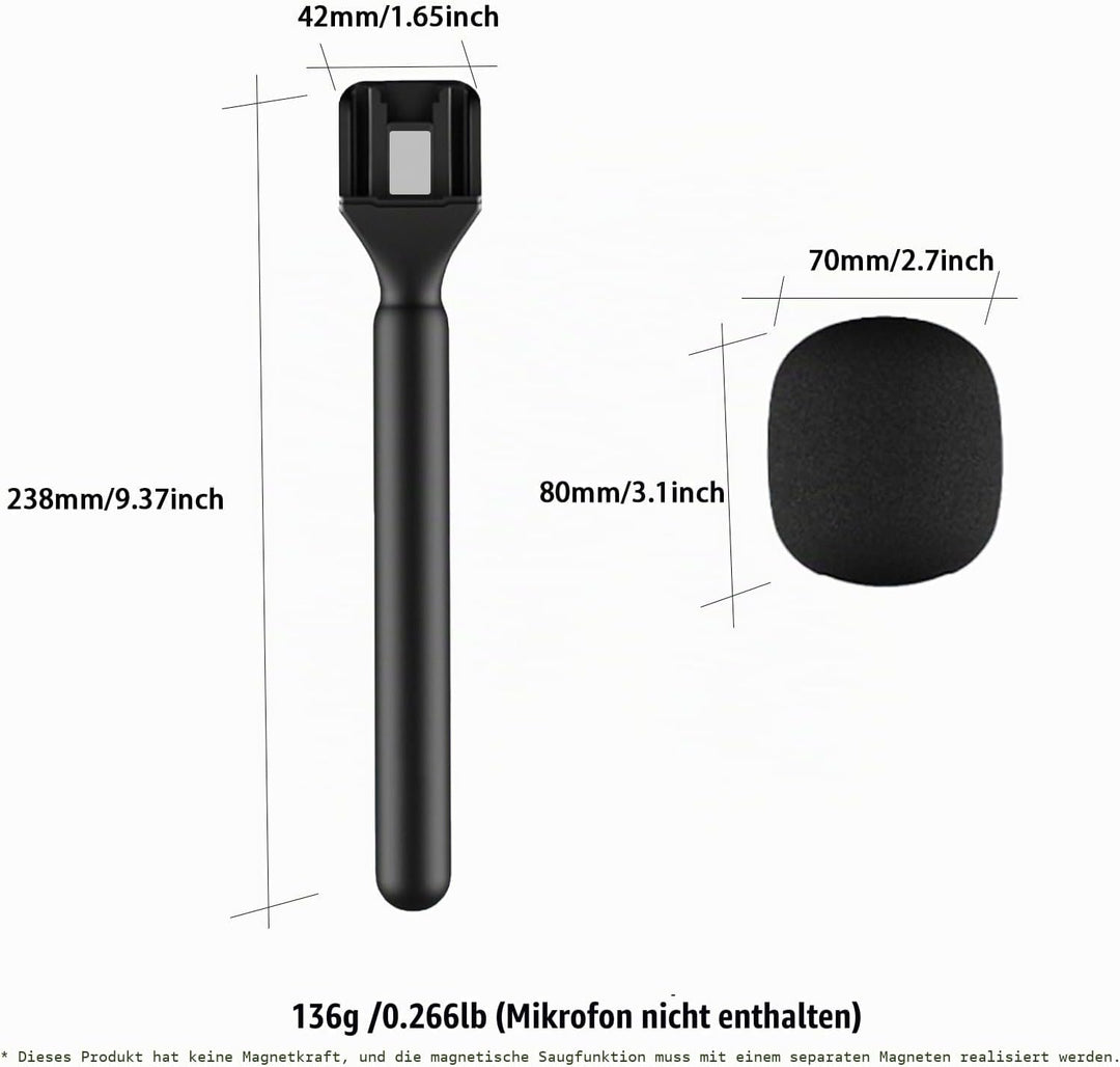 Magnetic Ständer für DJI Mic 3/Mini/1/2 / Rode Wireless GO II/Micro/Insta360 X5 Air Handle Rig Inter