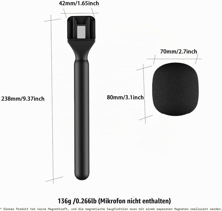 Magnetic Ständer für DJI Mic 3/Mini/1/2 / Rode Wireless GO II/Micro/Insta360 X5 Air Handle Rig Inter
