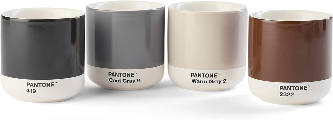 Pantone doppelwandiger Porzellan-Thermobecher Cortado, ohne Henkel, 190ml, Brown 2322