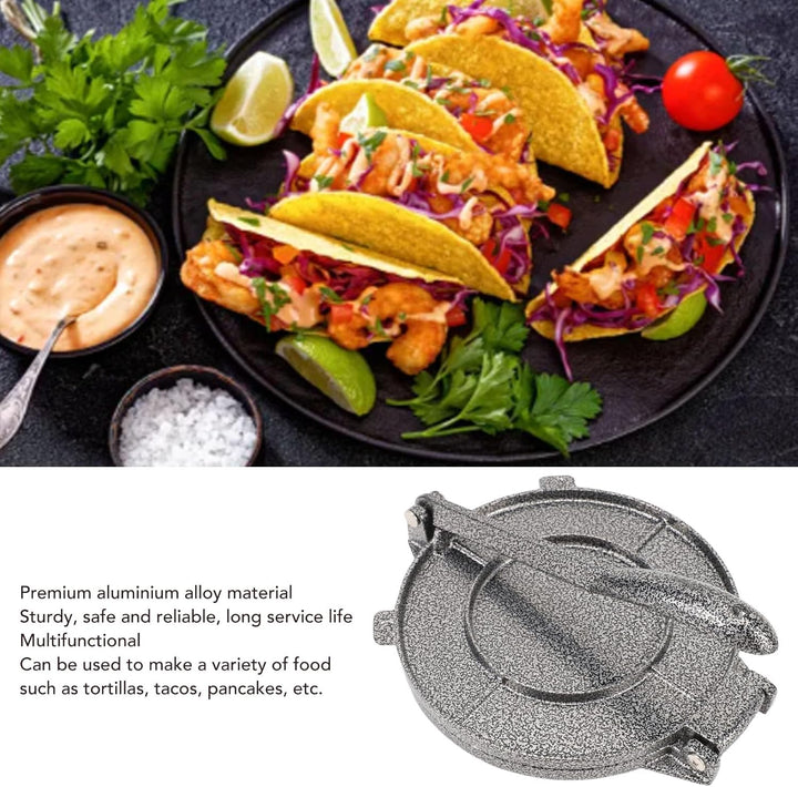 Tortilla- und Roti-Maker, Tortilla-Presse, Mehlteig, Tortilla-Taco-Presse, Roti-Maker aus Aluminiuml