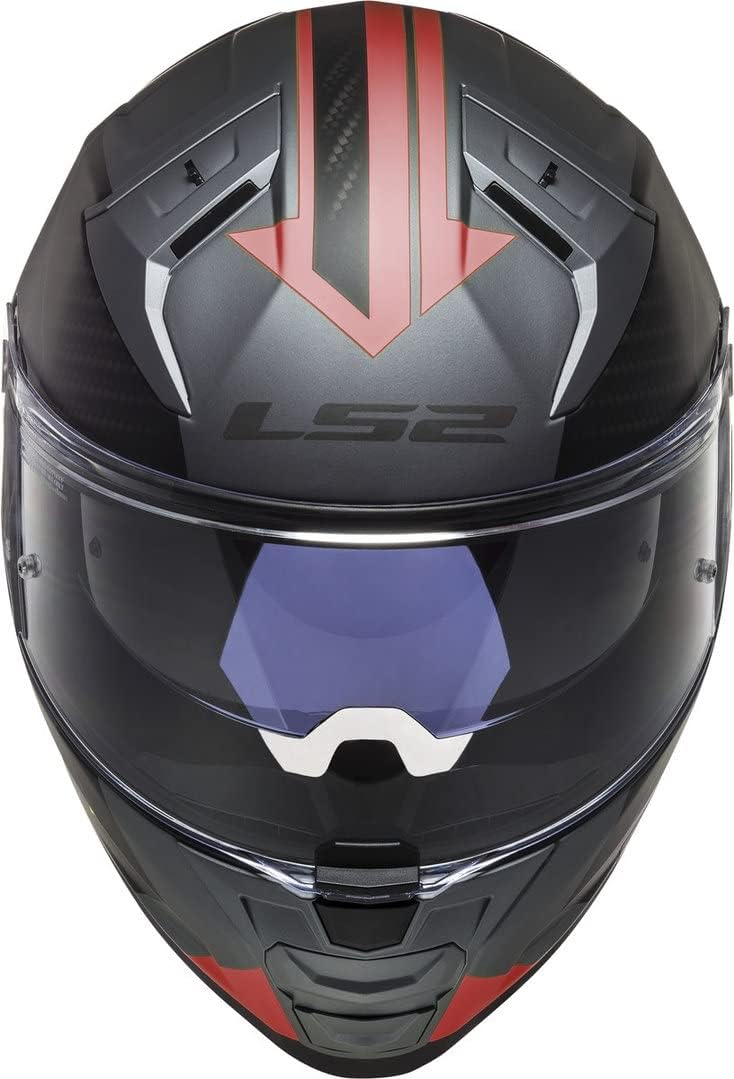LS2, Integralhelme motorrad VECTOR II Splitter mat titanium red, XXXL 3XL mat titanium red, 3XL mat
