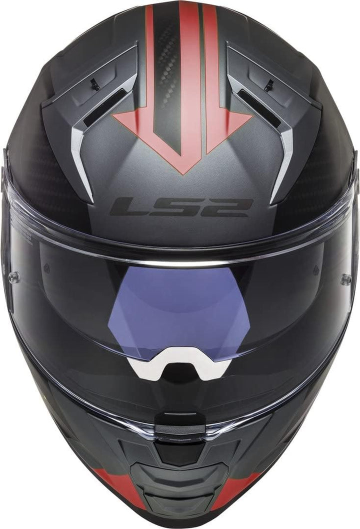 LS2, Integralhelme motorrad VECTOR II Splitter mat titanium red, XXXL 3XL mat titanium red, 3XL mat