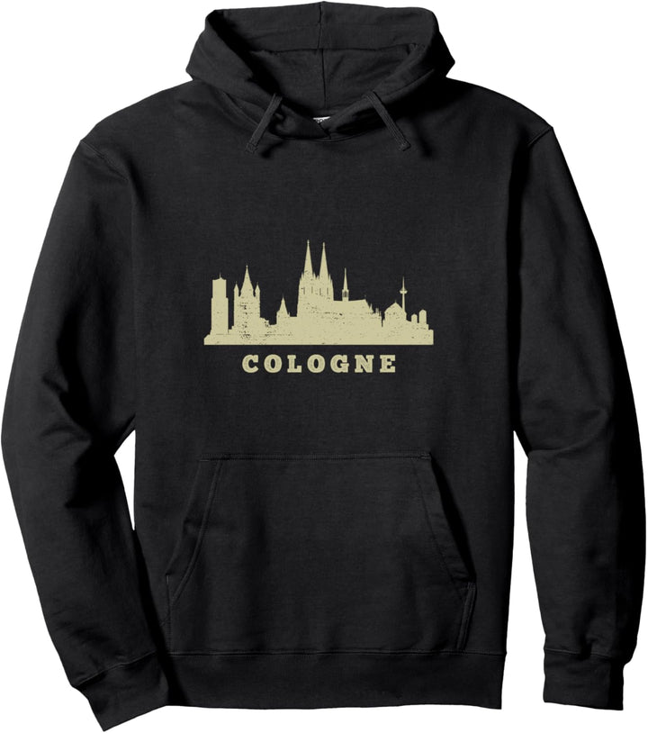 Köln Cologne Skyline Kölner Dom Kölsch Fan Karneval CGN Pullover Hoodie