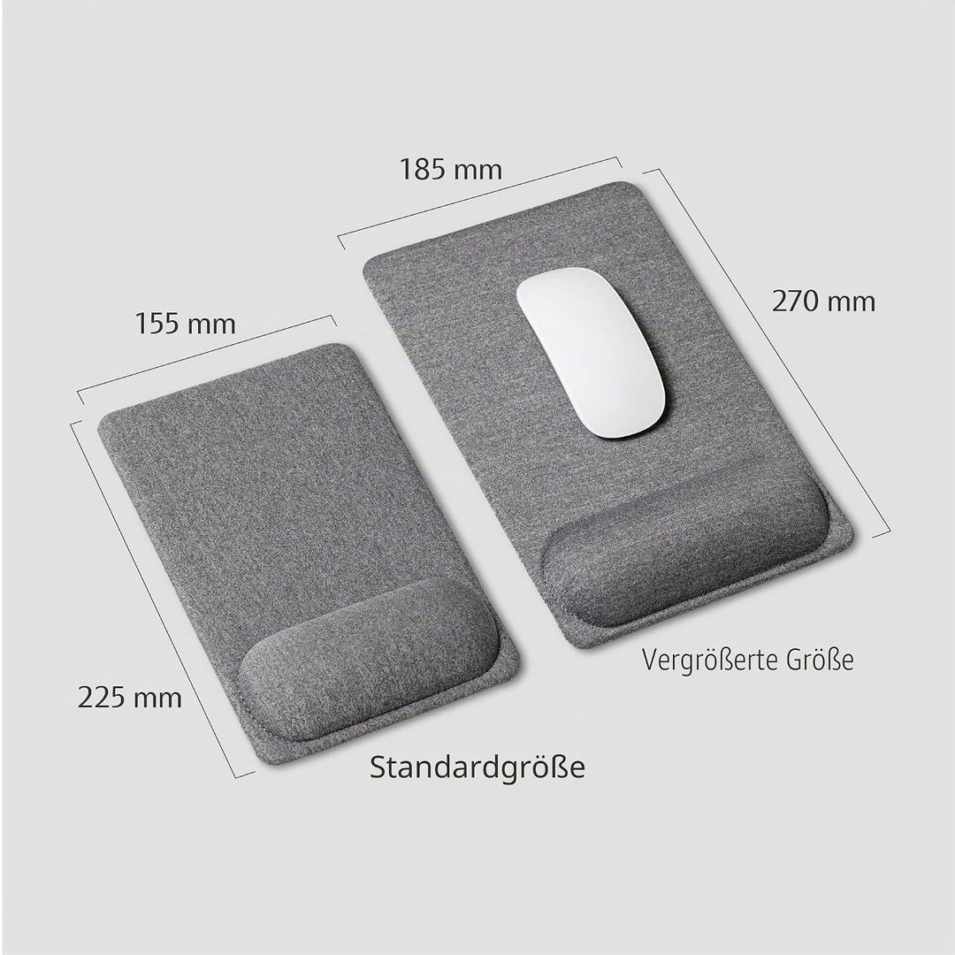 SenseAGE Mauspad mit Handgelenkauflage, ergonomisch & kompakt, Rutschfester PU-Basis, Glatte Oberflä