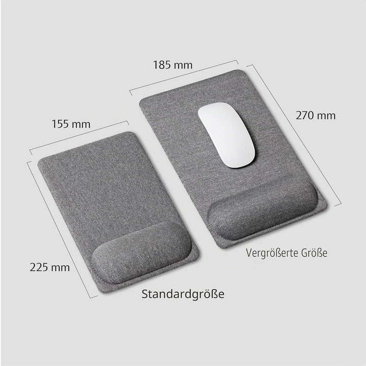 SenseAGE Mauspad mit Handgelenkauflage, ergonomisch & kompakt, Rutschfester PU-Basis, Glatte Oberflä