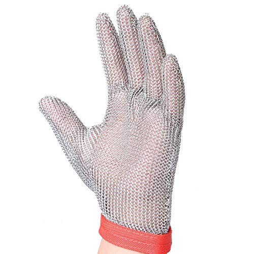 ThreeH Edelstahlhandschuhe mesh Schnittfest Stabbeständige Schutzhandschuhe zum Schneiden Schneiden