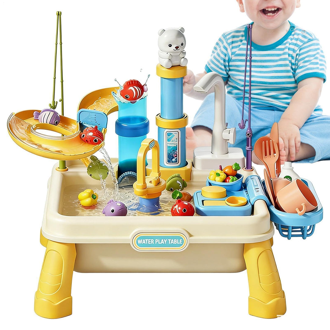 Wasserspieltisch für Kinder | Sensorischer Tisch mit Wasserpumpe | Wasserspielstation - Für und Mädc