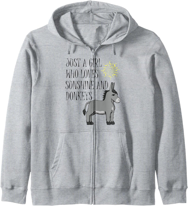 Baby Esel Mädchen mag Esel Kapuzenjacke
