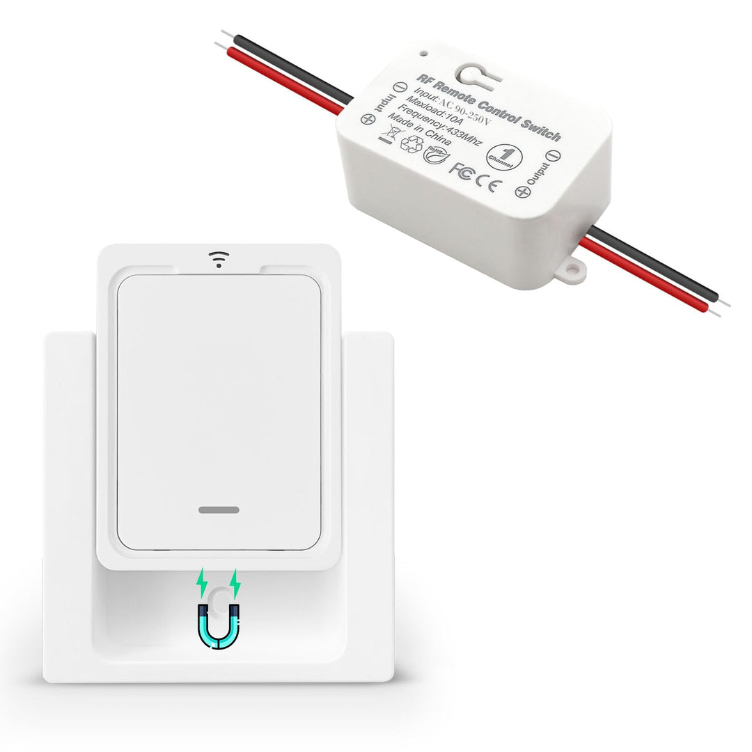Tedeligo Funkschalter Licht Set, AC220V 230V 2000W drahtloser Funkempfänger Abnehmbare drahtlose Lic