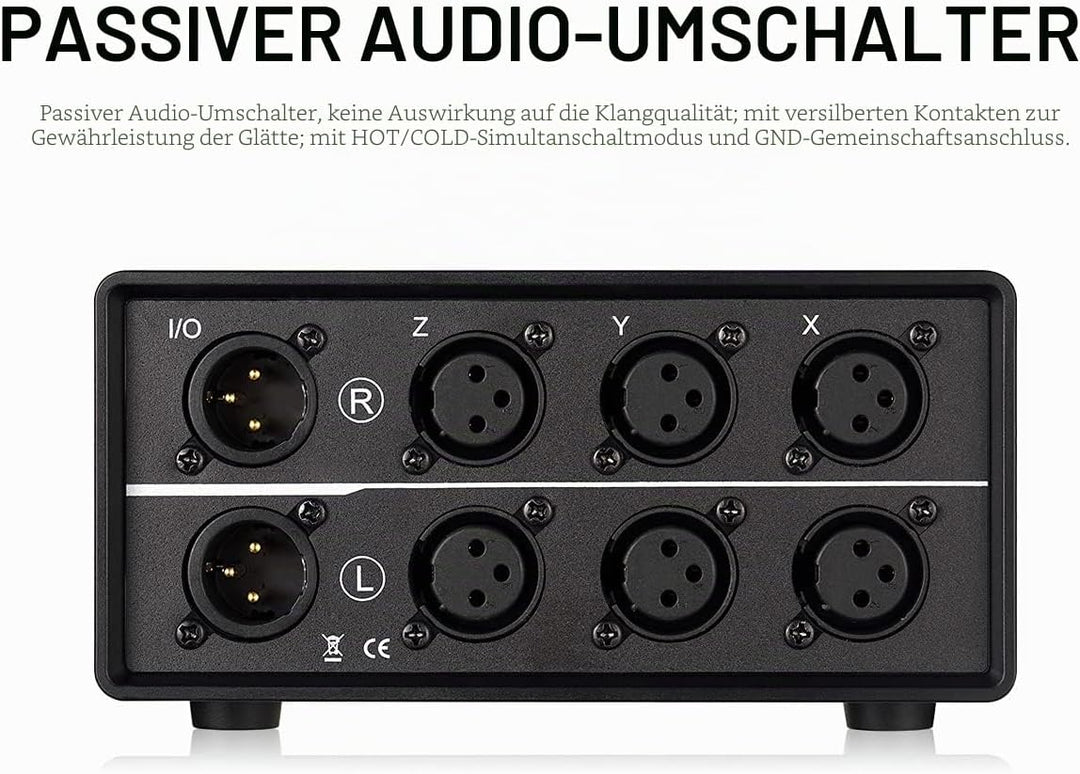 Nobsound 3-IN-1-OUT XLR Audio Switch ; Balanced Audio Converter ; 3-Way Stereo Passive Audio Selecto