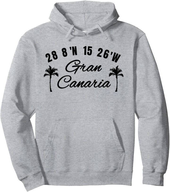 Gran Canaria Koordinaten Kanaren Spanien Urlaub Geschenk Pullover Hoodie