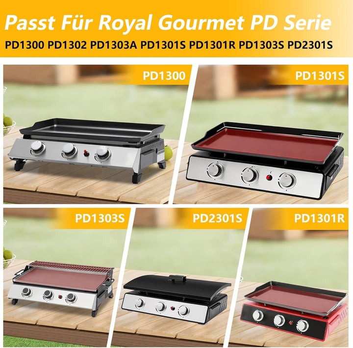 EVRBUL Tragbare Grillplattenabdeckung Passt Für Blackstone Und Pit Boss 2-Brenner Tischgrillplatte,