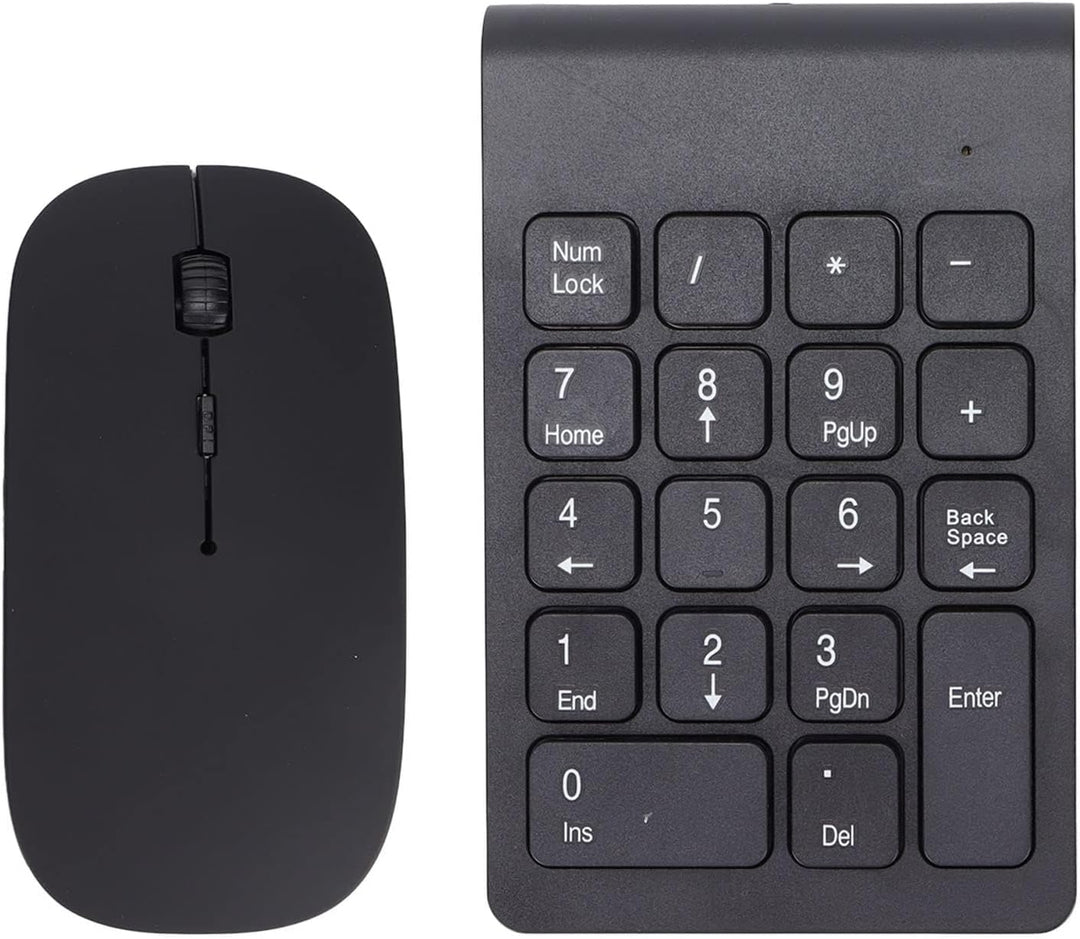 Kabelloser Ziffernblock und Maus, 5,3x3,3Zoll 2,4GHz 1200DPI 18 Tasten Universell kabellos USB Numme