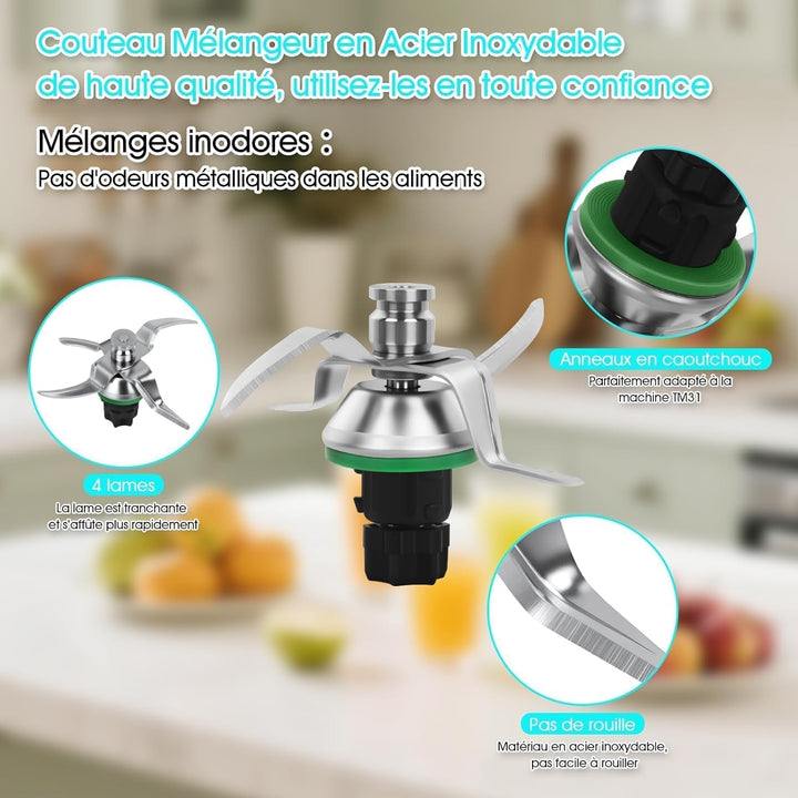 Messer für Thermomix TM5 TM6, Ersatz für Vоrwerk Thermоmix Messer TM6 TM5