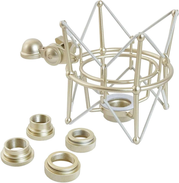 keepdrum Mikrofonständer mit Galgen + Universal Mikrofonspinne für diverse Mikrofone
