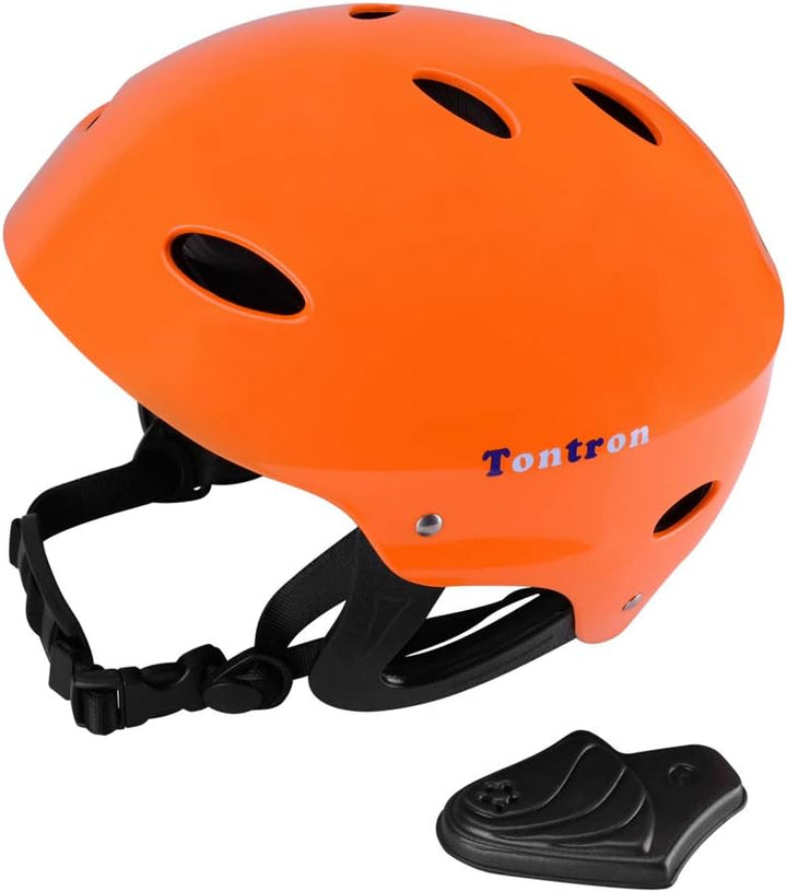 Tontron Wakeboard Kajak Kitesurf Wassersport Helm Glossy Orange M, Glossy Orange M