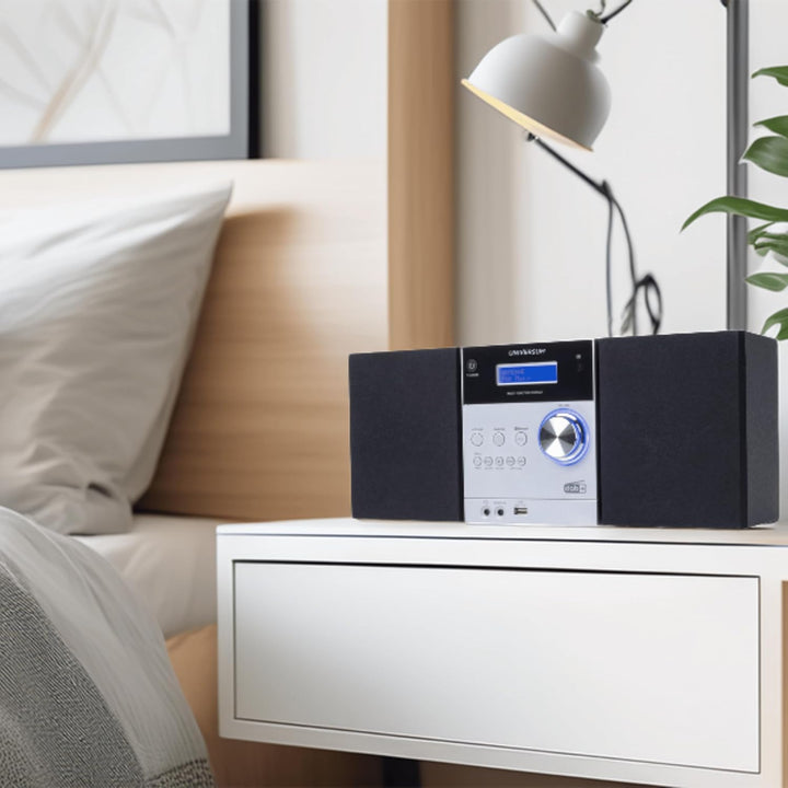Universum Stereoanlage MS 300-21, CD, DAB+ Radio, Bluetooth, USB, Silber