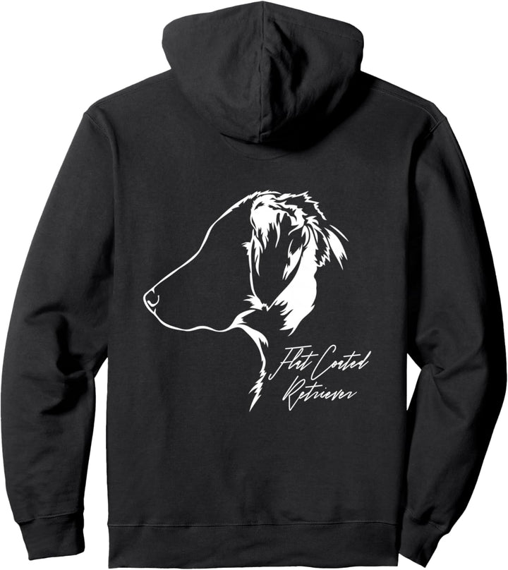 Flat Coated Retriever Profil Hunderasse Hund Hunde Pullover Hoodie