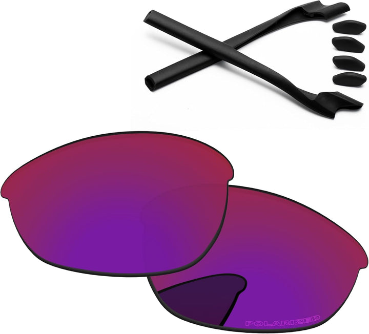 PapaViva Ersatzlinsen &amp; Gummi-Kits für for Oakley Half Jacket 2.0 Mitternachtssonne - Polarisiert