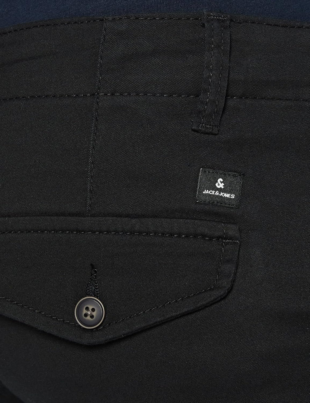 JACK & JONES Male Cargo-Hose Slim Fit Cargo-Hose 33W / 34L Schwarz, 33W / 34L Schwarz