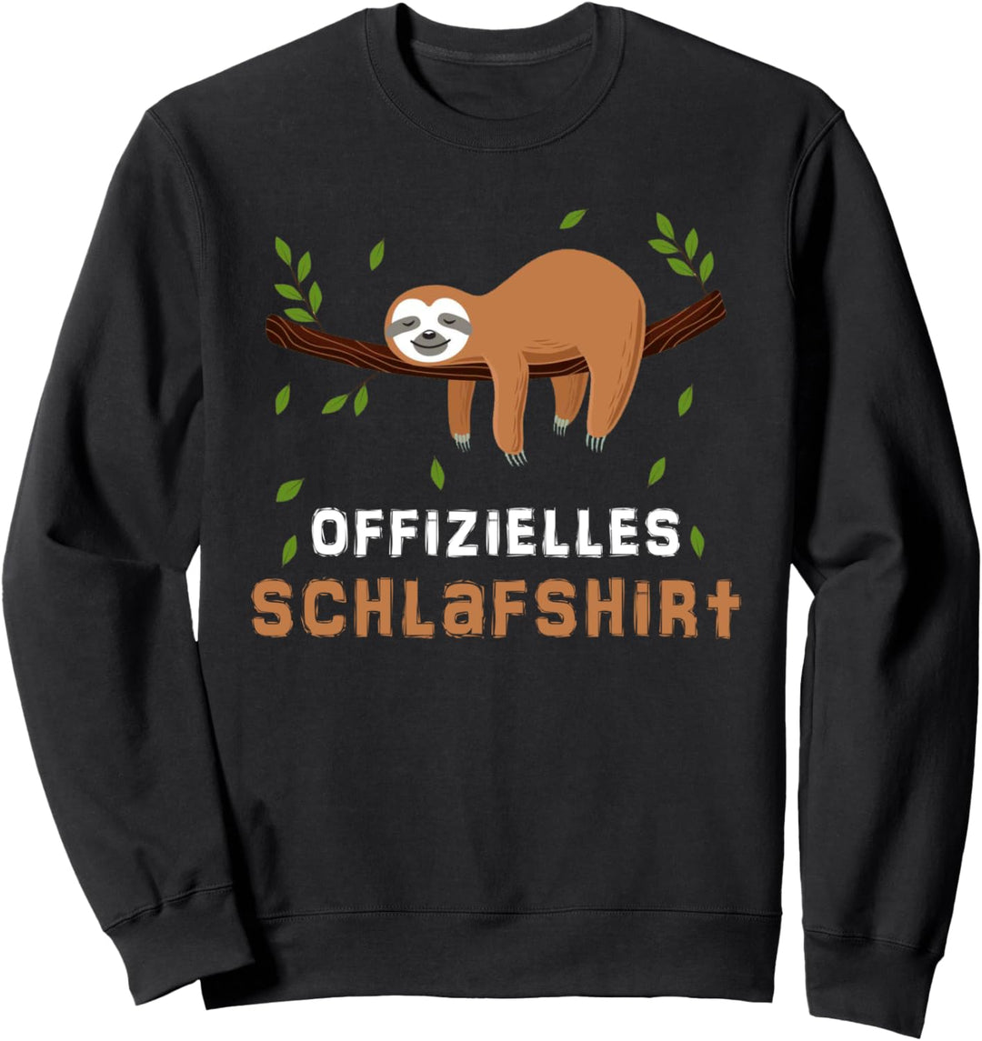 Schlafshirt Pyjama Schlafanzug Nachthemd Faultier Geschenk Sweatshirt